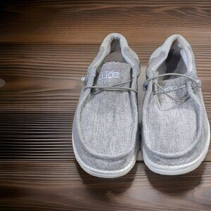 Hey Dude Wally Linen  Woven Beige Casual Walking Slip-On Shoes Men’s Size 14